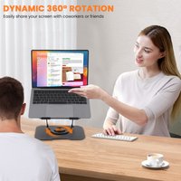 Foldable Laptop Riser Adjustable Laptop Desktop Stand 360 Degree Rotatable Tablet Holder for Ipad Pro/Air/Mini