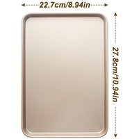 Gold 9/11/13inch Oven Baking Pan Rectangle Nonstick Cake Baking Tray Carbon Steel Bake Mold