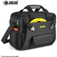 JAKAH Elektriker-Werkzeugtasche mit Schnellzugriff Laptop-Tasche + Schultergurt - Mittelgroße Tragbare Arbeitstasche Werkzeugzubehör JK-147