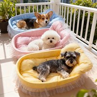 Cat Sofa Bed Comfortable Pet Nest 1pc Soft and Hairball Resistant Cute Lace Princess Bed for Cats and Small Dogs