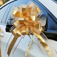 White Gold Red Pull Bows 10pc XL Size Wedding Car Birthday Christmas Presents Gift Decoration Large Wedding Pull Bowknot