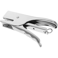 1pc 20 Sheets Nailer No-Jam Hand Grip Metal Stapler Heavy Duty Desktop Stapler without Stitching Needle (Silver)