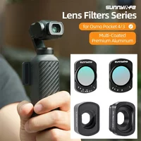 Sunnylife For DJI Osmo Pocket 4 3 Magnetic Filter Kit ND 2 to 32 1/4 Black Mist Wide Angle Macro Lens Camera Accessories
