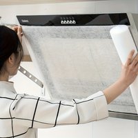 1Roll Range Hood Oil Cover, Range Hood Filter, High-Temperature Resistant Kitchen Fireproof Filter Membrane Non-Woven Dust Cover