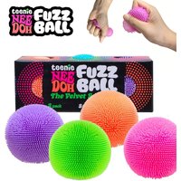 Teenie Needoh Fuzz Ball 3 Pack Mini Squeeze Sensory Ball Toy Maltose Soft Slow Rebound Spiky Relief Toy Portable Design Gift