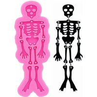 Halloween Skeleton Bones Man Jewelry Earrings Necklace Pendant Silicone Mould Polymer Clay Mould Skeleton Key Resin Silicone