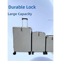 2024 New Lightweight Luggage Set 3-Piece Suitcase Carry-On Wheel Spinner Large Capacity Travel Bag Minimalist Luxury Style