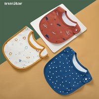 Bavoirs d'alimentation pour bébé fille et garçon, tablier imperméable, serviette de dessin animé, Bandanas de dîner pour enfants en bas âge, tissus à roter, accessoires pour bébé, 3 pièces/ensemble