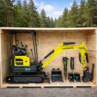 Euro 5 Kubota Engine Mini Excavator 1.8 Ton Hydraulic Crawler Excavator Garden Bagger 2T Home Use Diesel Escavatore Customized