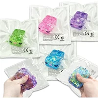 HefengCL Glitter Square Mini Axolotl Fidget Squishy TABA Maltose Sensory Stress Relief Toy Office Classroom Holiday Kids Gift