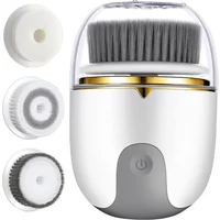 3 in 1 Ultrasonic Facial Cleanser Brush Electric Cleansing Face Brush 360° Rotate Automatic Brush Machine Deep Clean Beauty Tool