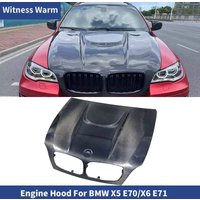 For BMW X5 E70 X6 E71 Carbon Fiber Engine Hood Cover Bonnet Hoods Car Body Kit 09-14 Car Styling