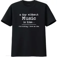 A Day Without Music Is Like Teacher T Shirt School Life Education Funny vintage Washed Soft homme streetwear Breathable