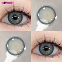 UYAAI 2pc Color Contact Lenses Bionic Pupil Cosmetics Black/Blue/Brown Eye Contacts Soft Lenses 14.50mm Yearly Y2K Beauty Makeup