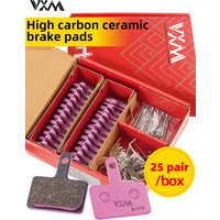 AliExpress VXM Bicycle High Carbon Ceramic Brake Pads M-01B Model 25 Pairs/Box Wear-Resistant Heat-Resistant Brake Pads for MTB Road Bikes