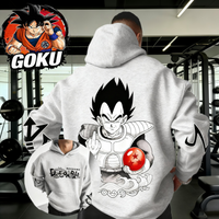 2026 Autumn Winter Dragon Ball Hoodie 100% Cotton Oversized Vegeta Dragon Ball Print Gym Streetwear Unisex for Adults Kids