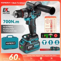 YOFIDRA 13mm 20+3 Torque Brushless Electric Drill Screwdriver Ice Breaking Loose Soil Impact Drill For Makita 18-21V Battery Pin image 4