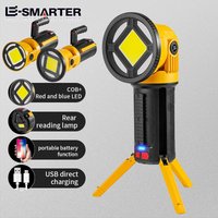 Lampe de poche Portable COB, projecteur puissant à longue portée, Rechargeable par USB, lanterne de camping étanche pour l'extérieur
