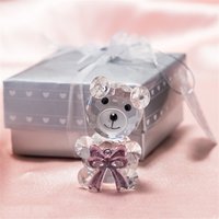 Crystal Bear Figurine with Love Heart, Art Craft Table Ornament Home Wedding Decoration, Romantic Valentine's Day, Friend Gifts