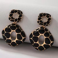 Earrings 2023 Trend New Boho Fashion Earrings For Women Cool Stuff Personality Square Leopard Print Geometry Vintage Jewelry