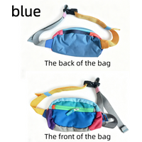 Colorful Spliced Belt Bag Multifunctional Crossbody Waist Bag for Travel Hiking Cycling Camping - Versatile Gift Bag