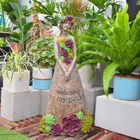 Garden decor yard ornaments welcome girl decoration american country retro courtyard gardening large size