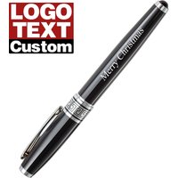 Luxury Custom Engraved Metal Ballpoint Pen | Personalized Name Gift for Business, Office, Graduation 0.5mm Black and Blue Ink