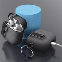 Security Lock Case for AirPods Pro 1st 2nd Gen Wireless Earphone Cases for Apple Airpods 4 3 Cover Headphones Bumper with Hook
