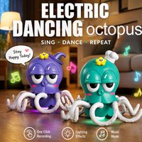 Magical Dancing Octopus Sensing Obstacle Avoidance Octopus with Light and Music Crawling Toy One-Click Recording Interactive Toy