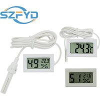 Thermometer Sensor Hygrometer Gauge Refrigerator Aquarium Monitoring Display Humidity Detector Mini Convenient Digital LCD