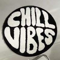 Black White Letter Bedroom Decor Round Carpet Floor Mat Modern Style Carpets for Living Room Ins Style Retro Bedside Mat Rug