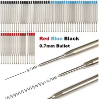 20/10/5Pcs Ballpoint Pen Refill For Parker Pens Medium Point Black Blue Red Ink Rods L:3.9 In G2 Metal Refill Writing Stationery