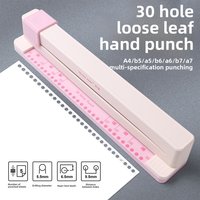 Hand Push 30 Hole Punch Loose-leaf Book A4 Paper Porous Pun ch Pun ch O Hole Pu nch Coil Book Punch Machine A