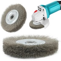 125mm Stainless Steel Wire Wheel Brush Metal Derust Crimped Wheel Drill Brush Rust Removal Rotary Tool for Grinding & Polishing