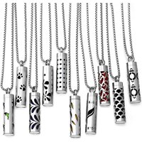 Aromatherapy Necklace Diffuser Pendant 316L Stainless Steel Locket Aroma Perfume Oils Essential Oil Diffuser Pendant Necklace