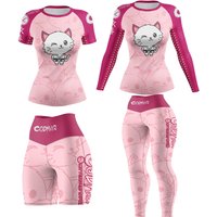 Women's MMA T-Shirts+Pant Suit BJJ Boxing Jerseys Gi Jiu Jitsu Rashguard Grappling Muay Thai Shorts 4pcs/Sets Sport Tracksuits