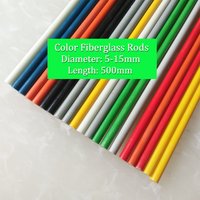 2PCS Color Glass Fiber Rod 5mm 8mm 14mm 15mm Insulation and High Temperature Resistance Solid Fiberglass Bar Length 500mm