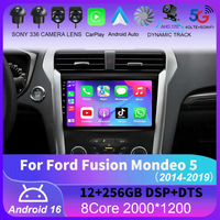 Android 16 Carplay Auto do Forda Fusion Mondeo 5 2014 - 2019 Radio Samochodowe Multimedialny Odtwarzacz Wideo Nawigacja GPS Bez 2Din 2 Din DVD