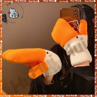 New Style Creative Funny Goose Wool Mitten Women Autumn Winter Warm Fleece Thick Cold Proof Lovely Couple Student Christmas