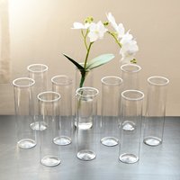Transparent Flower-Wrapping Vases Plastic Shatterproof Clear Flower Vases Cylindrical Modern Hydroponic Plants Vase Home Decor