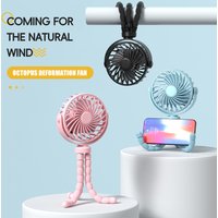 Octopus Mini Fan Portable Fan Tripod Multi Functional Adjustable 360 Degree Rotation USB Charging Low Decibel Electric Fan New