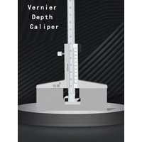 HENGLIANG Poinçonneuse de profondeur à vernier 0-150 0-200 0-300 0-500 0-600 en acier au carbone, jauge de profondeur polyvalente avec tête de mesure détachable