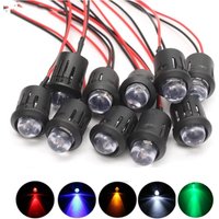 10Pack 10MM 12V LED Light Emitting Diodes LED Pre Wired Prewired Lamp with Plastic Clip HolderLight Bulb Prewired Emitting Diode