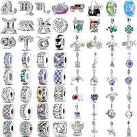925 Silver,Ship,Car Bead Angel,Iron Tower Pendant,Butterfly Clip,Fitted Original Bracelet,DIY Accessories,Exquisite Jewelry