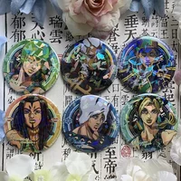 JoJo Bizarre Adventure Badges Pins Anime Weather Report Jolyne Cujoh Women Brooch Fashion Cosplay Brooches for Bag Accessorie