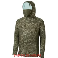 Long Sleeve Fishing Jerseys Quick Drying Sun Protection Fishing Shirt Newest Men's Fishing Clothing Hoodies With Zipper And Mask