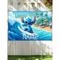 Personalized Lilo&Stitch Backdrops Children's Birthday Party Decor Photography Background Custom Baby Shower Banner Booth Props