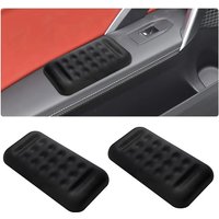 Black Car Memory Foam Armrest Elbow Pad Breathable Sweat-Absorbent PU Anti-Slip Lycra Wrist Rest for Mouse Keyboard