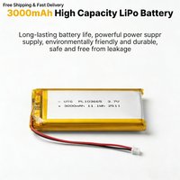 3.7V 3000mAh Lipo Battery for LoRa 32 V3 T114 V2 Development Board ESP32 LoRaWAN Node 103665 Rechargeable Lithium