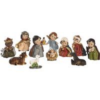 11 pièces/ensemble Christ naissance de jésus ornement cadeaux scène de la nativité artisanat résine noël mangeoire décoration Figurines catholiques